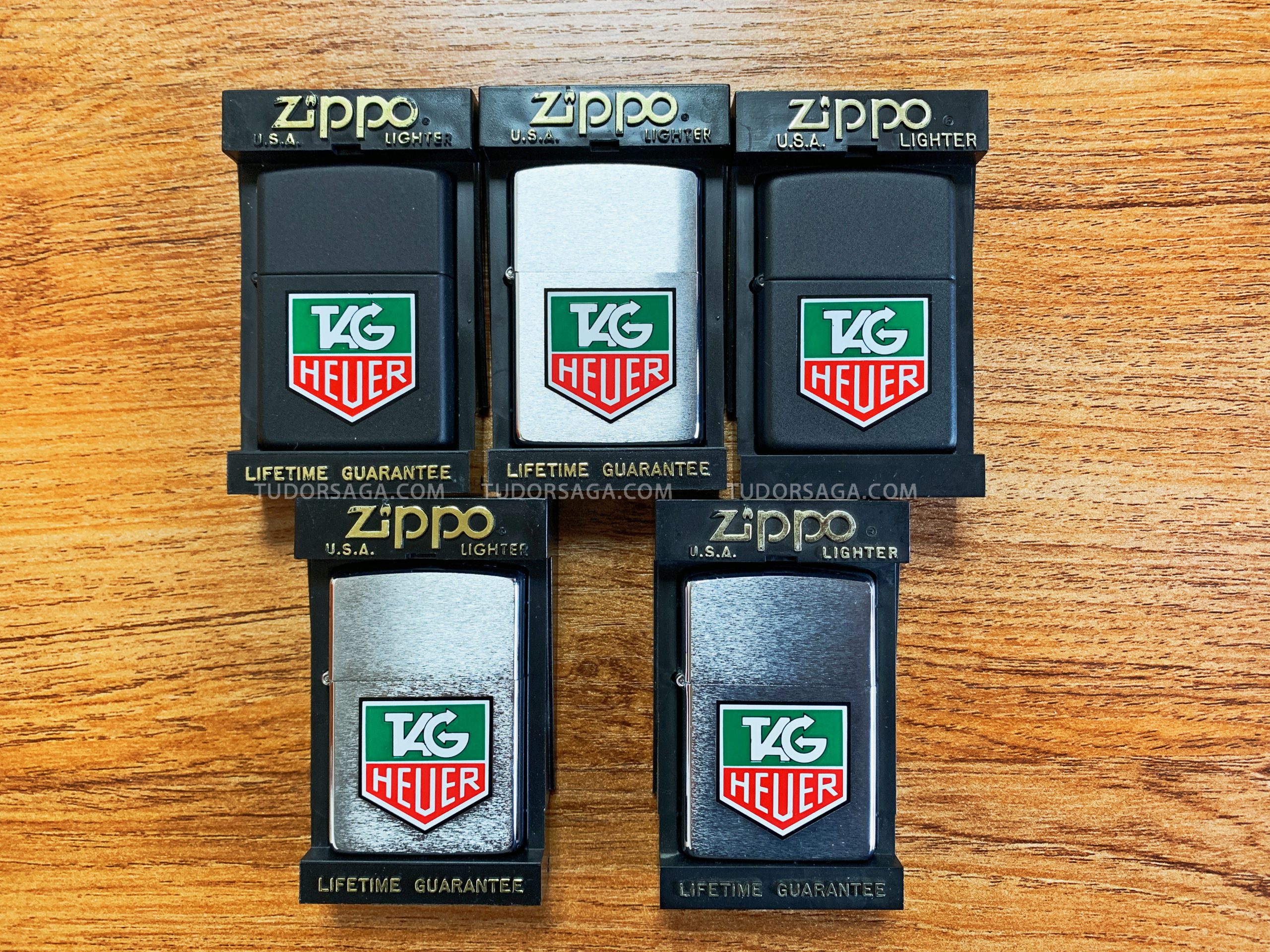 分享一对 HEUER 豪雅 ZIPPO 赠品推广火机